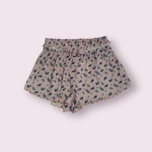 For Love & Lemons Medium Floral Pajama Sleep Shorts – Cottagecore Coquette